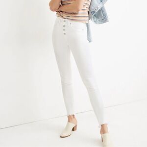 Madewell White High-Rise Ankle Skinny Jeans